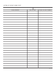 Form FC6-LGHS Listing of Group Home Staff - California, Page 2