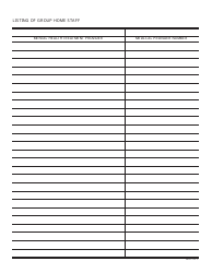 Form FC6-LGHS Listing of Group Home Staff - California, Page 3