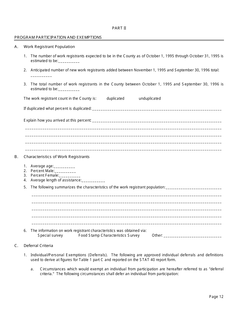 Form EP4 Summary of Fs / Employment and Training Program - California, Page 12