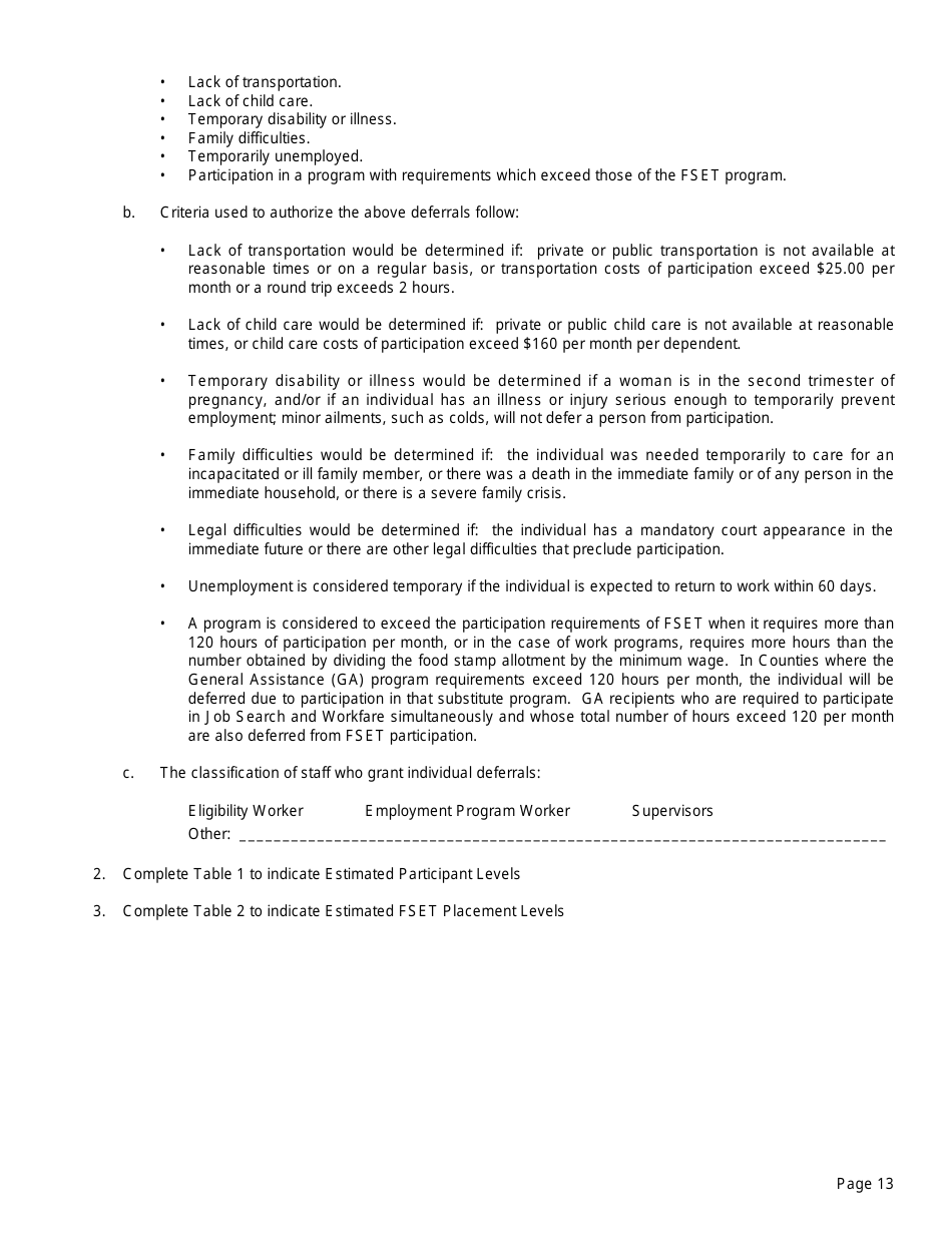 Form EP4 Summary of Fs / Employment and Training Program - California, Page 13