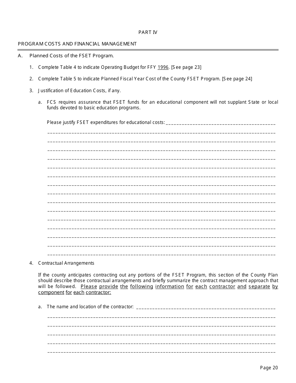 Form EP4 Summary of Fs / Employment and Training Program - California, Page 20