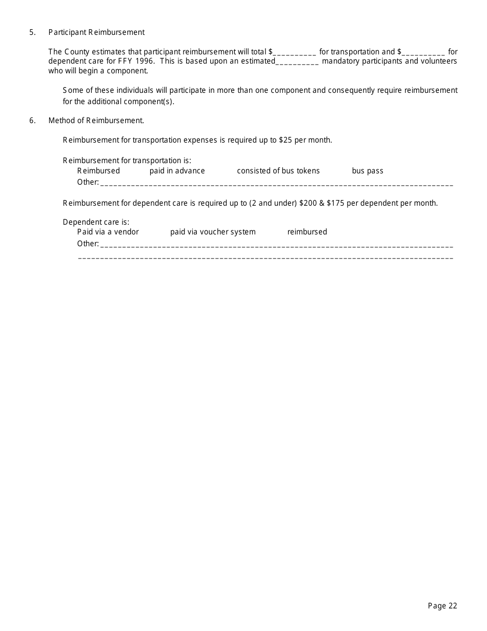 Form EP4 Summary of Fs / Employment and Training Program - California, Page 22