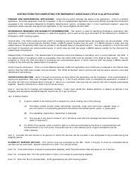 Form EA1 CWS Emergency Assistance Application for Child Welfare Services - California, Page 2