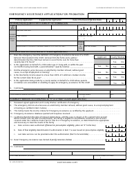 Document preview: Form EA1 Emergency Assistance Application for Probation - California