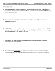 Form DPA435 County Allegation of Intentional Program Violation/Statement of Position (Request for an Administrative Disqualification Hearing) - California, Page 2