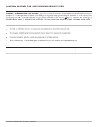Form CW2190A Calworks 48-month Time Limit Extender Request Form - California, Page 2