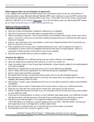 Form CF37 Recertification for CalFresh Benefits - California, Page 2