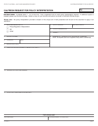 Form CF24 CalFresh Program Request for Policy/Regulation Interpretation - California