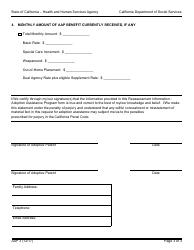 Form AAP3 Reassessment Information - Adoption Assistance Program - California, Page 3