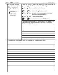 Form SSA-3378-BK Function Report - Child Age 6 to 12th Birthday, Page 11
