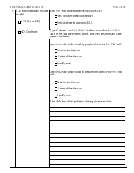 Form SSA-3377-BK Function Report - Child Age 3 to 6th Birthday, Page 5