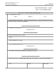 Form SSA-3376-BK Function Report - Child Age 1 to 3rd Birthday, Page 3