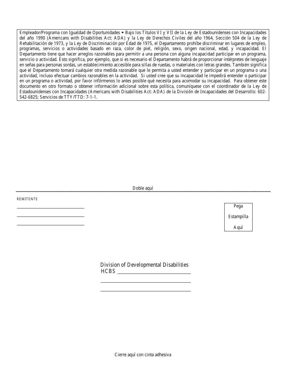 Formulario DD-403-PFS Solicitud De Referencias - Arizona (Spanish), Page 2