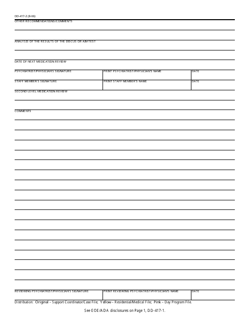 Form DD-417-2  Printable Pdf