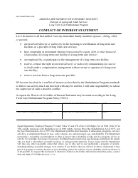Document preview: Form AAA-1059A FORNA Conflict of Interest Statement - Arizona