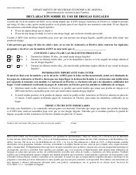Document preview: Formulario FAA-1415A FORS Declaracion Sobre El Uso De Drogas Ilegales - Arizona (Spanish)