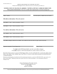 Form CSE-1091A FORPF Notification of Change of Address - Arizona (English/Spanish)