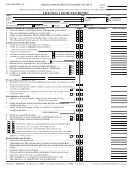 Document preview: Form LCR-1023A FORPD Life-Safety Inspection Report - Arizona