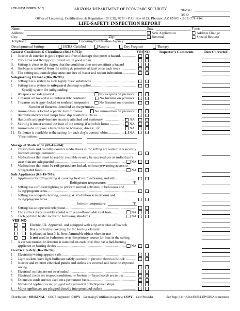 Form LCR-1023A FORPD  Printable Pdf