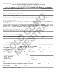 Form CS-258 Affidavit of Paternity Rescission - Arizona (English/Spanish), Page 4