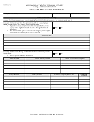 Document preview: Form FA-001-K Kidscare Application Addendum - Arizona