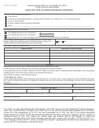 Form FA-001-K Kidscare Application Addendum - Arizona, Page 2