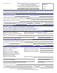 Form DDD-1790A FORFF Withdraw Hcbs Certification - Arizona