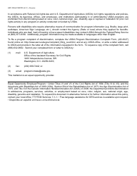 Form HRP-1035A FORPDF &quot;Commodity Senior Food Program (Csfp) Notification of Discontinuance&quot; - Arizona, Page 2