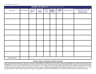 Form DDD-1401BFORFF Six-Month Report - Center-Based Employment Services - Arizona, Page 3