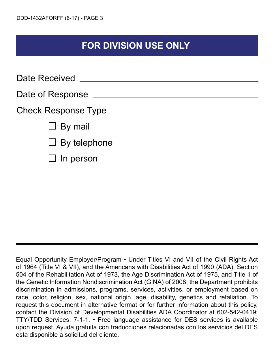 Form DDD-1432AFORFF Critical Service Gap Report (Large Print) - Arizona, Page 3