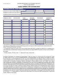 Form CC-031A FORFF Verbal Notice of Eligibility - Arizona (English/Spanish), Page 2
