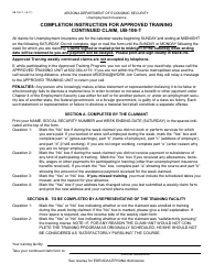Document preview: Instructions for Form UB-106-T Continued Claim - Arizona