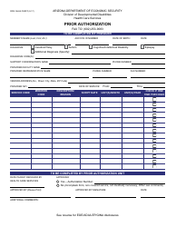 Form DDD-1662A FORFF Prior Authorization - Arizona