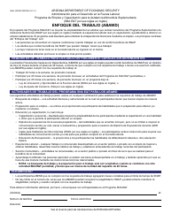 Form SNA-1027B FORPDS Enfoque Del Trabajo (Abawd) - Arizona