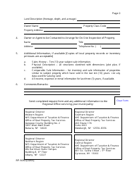 Form RP-5050 Advisory Appraisal Request Form for Highly Complex Commercial and Industrial Properties - New York, Page 2
