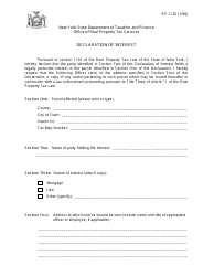 Form RP-1126 Declaration of Interest - New York