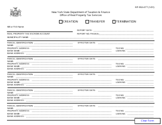 Document preview: Form RP-953-ATT List of Affected Properties - New York