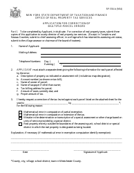 Document preview: Form RP-556-B Application for Correction of Multiple-Parcel Errors - New York