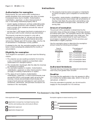 Form RP-485-T Application for Partial Tax Exemption for Residential Construction Work in Certain Cities - New York, Page 2