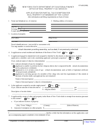 Document preview: Form RP-460 Application for Partial Tax Exemption for Real Property of Members of the Clergy - New York