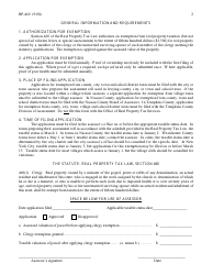 Form RP-460 Application for Partial Tax Exemption for Real Property of Members of the Clergy - New York, Page 2