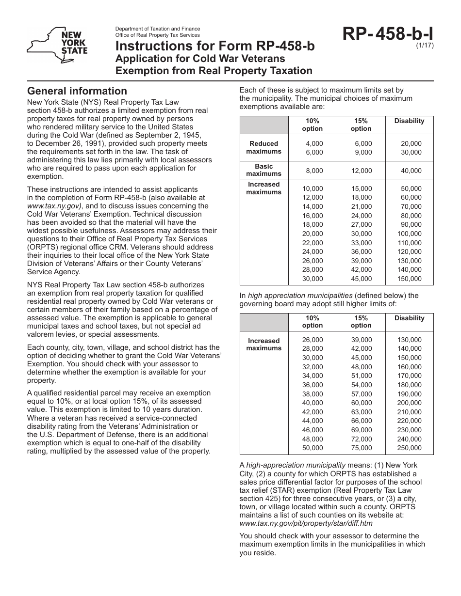 Download Instructions For Form RP-458-B Application For Cold War ...