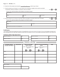 Form RP-458-B Application for Cold War Veterans Exemption From Real Property Taxation - New York, Page 2