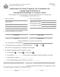 Form RP-421-L Application for Real Property Tax Exemption for Capital Improvements to Residential Buildings in Certain Towns - Town of Evans, New York