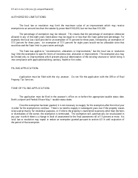 Instructions for Form RP-421-H Application for Real Property Tax Exemption for Capital Improvements to Multiple Dwelling Buildings Within Certain Cities - New York, Page 2