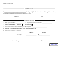 Form RP-421-FF Application for Real Property Tax Exemption for Residential Capital Improvements in City of Auburn (Cayuga County) - City of Auburn, New York, Page 2