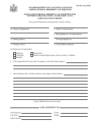 Document preview: Form RP-420-A-ORG Application for Real Property Tax Exemption for Nonprofit Organizations - Mandatory Class I-Organization Purpose - New York
