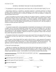 Form RP-420-A/B-VLG Application for Real Property Tax Exemption for Property of Nonprofit Organizations in Villages Using Town or County Assessment Roll as Basis for Village Assessment Roll - New York, Page 2