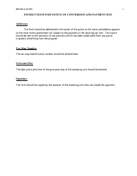 Form RP-305-L Agricultural Assessment - Notice of Conversion and Payment Due - New York, Page 2