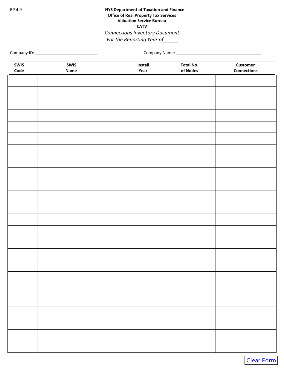 Form RP4.9 - Fill Out, Sign Online and Download Fillable PDF, New York ...